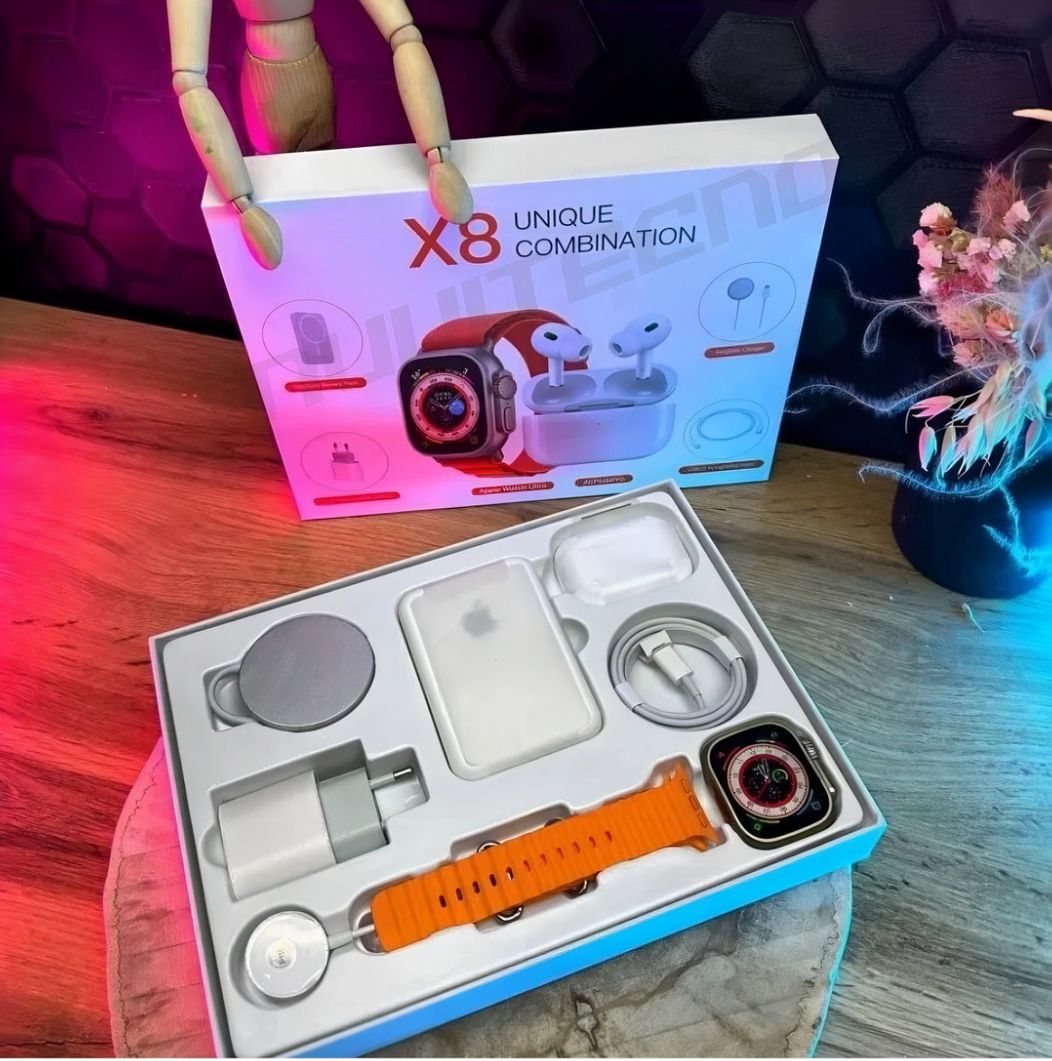 📳SMARTWATCH X8 +🔋 POWER BANK + AUDÍFONOS INALÁMBRICOS🎧