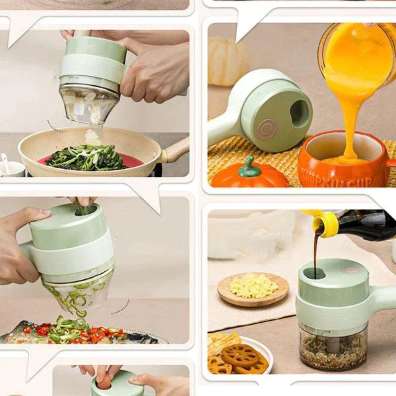 TRANSFORME SU COCINA CON EL PICADOR ELÉCTRICO MULTIFUNCIONAL 4 EN 1 + ENVÍO GRATIS."